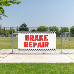 Bromsreparation Bilverkstad Vit Stor Banner