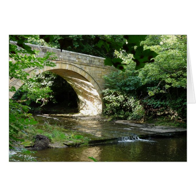 "Bron av Castle Mitford" Hälsningskort (Framsidan Horizontal)