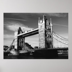 Bron Black & White London Torn Poster