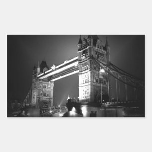 Bron Black & White London Torn Rektangulärt Klistermärke
