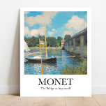 Bron i Argentina av Claude Monet Poster<br><div class="desc">För in imperialismens skönhet i ditt hem med den här häpnadsväckande poster av Claude Monets målning, Bron i Argentina. Detta mästerverk, som målades 1874, skildrar en stillastående scen med båtar längs vatten med bron till högerna, vilket ger en geometrisk balans till översättningen av vatten. Lägg till lite elegans och sofistikering...</div>