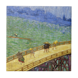 Bron i bran Rain Vincent van Gogh Kakelplatta