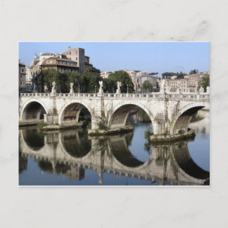 Bron i Castel st Angelo, Rom, Italien Vykort