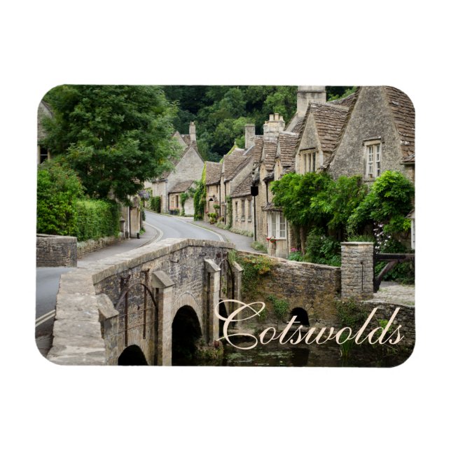 Bron i Castle Combe, brittisk textmagnet Magnet (Horisontell)