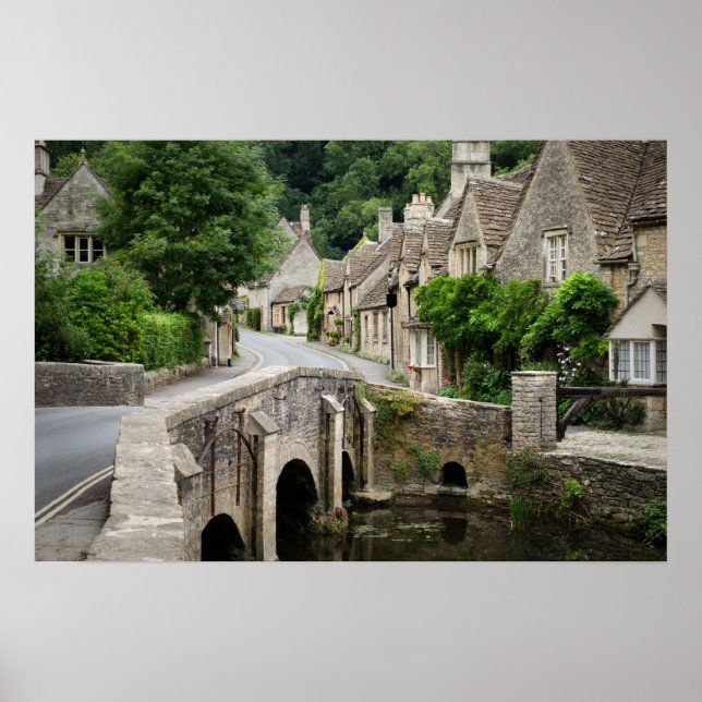 Bron i Castle Combe, Storbritannien poster (Framsidan)