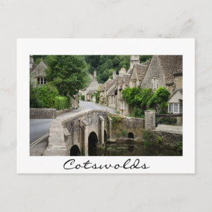 Bron i Castle Combe, Storbritanniens vita gräns-ko Vykort