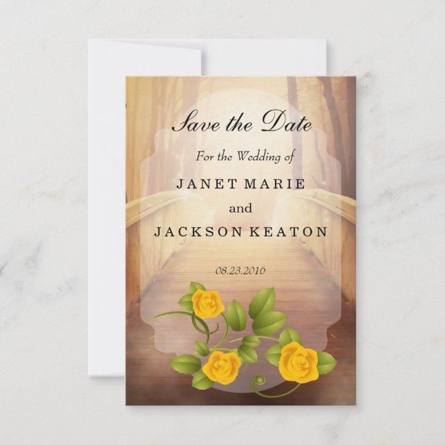 Bron i Kärlek, Nature Bröllop Spara Datumet (Framsida)