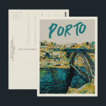 Bron i Porto Douro, Portugal Vykort<br><div class="desc">En underbar gåva till alla Porto älskare som är idealiska att erbjuda eller skicka till en vän,  ett bra originalbildskärmskort med tanke på Douro-bron i Porto Portugal</div>