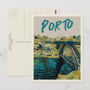 Bron i Porto Douro, Portugal Vykort