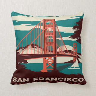 Bron i San Francisco Vintage Stil Golden Grind  Kudde