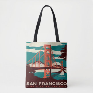 Bron i San Francisco Vintage Stil Golden Grind  Tygkasse