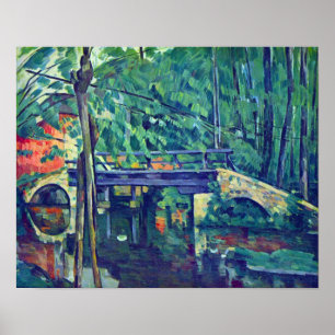 Bron i skogen av Paul Cezanne Poster