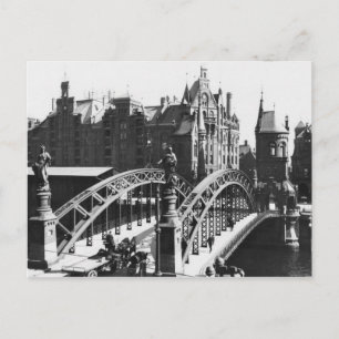 Bron i Speicherstadt Hamburg, 1910 Vykort