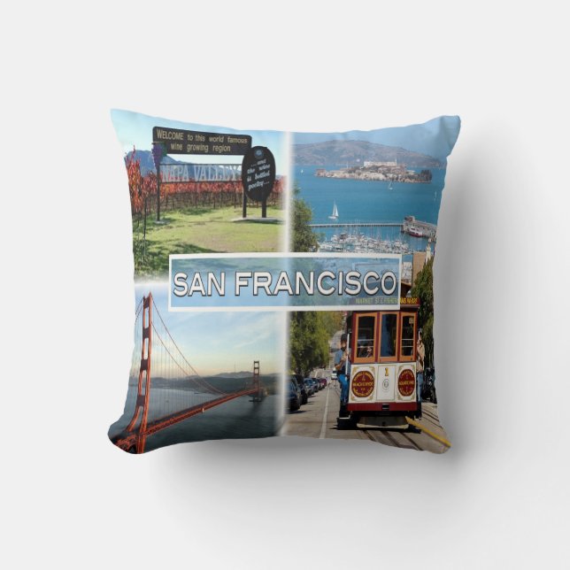 Bron i US San Francisco - Napa Valley Golden Grind Kudde (Framsida)