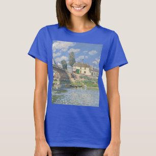 Bron i Villeneu av Sisley Impressionist Paint T Shirt