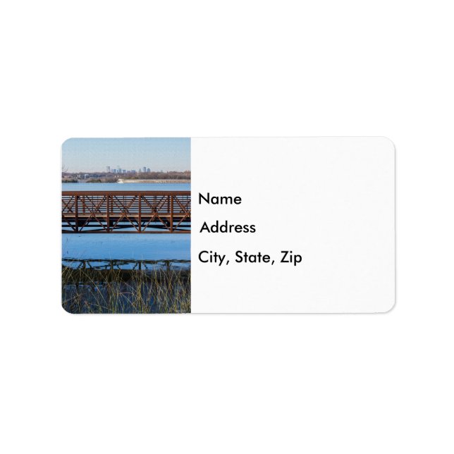 Bron i White Sten Adressetikett (Framsidan)