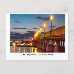 Bron Lejon Grind i St Augustine Vykort