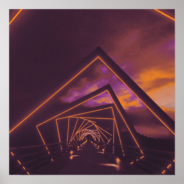 bron med hög tresidig spårbana poster (Framsidan)