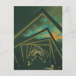 bron med hög tresidig spårbana vykort