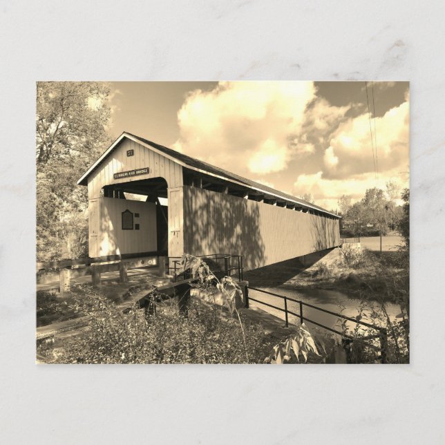 Bron med vintage vykort (Framsida)