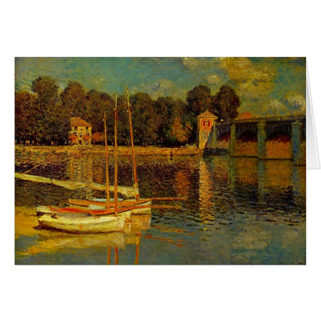 Bron över Argenteuil av Claude Monet Hälsningskort (Framsidan Horizontal)