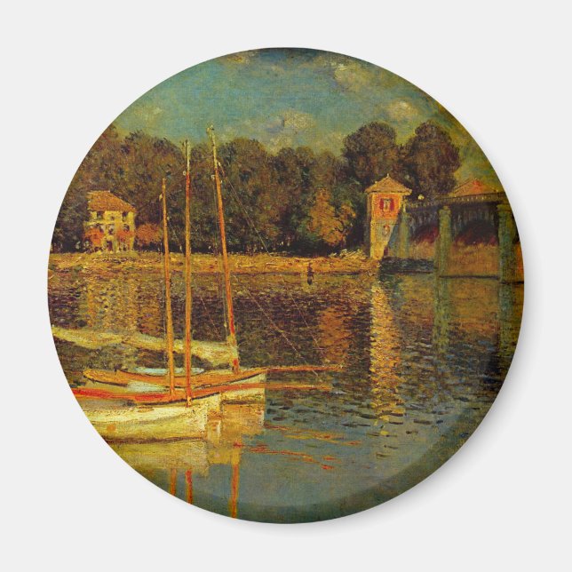 Bron över Argenteuil av Claude Monet Magnet (Framsidan)