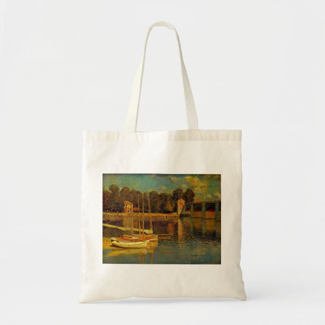 Bron över Argenteuil av Claude Monet Tygkasse (Framsidan)