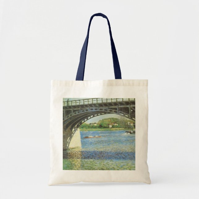 Bron över Argenteuil av Gustave Caillebotte Tygkasse (Framsidan)