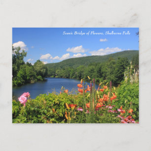 Bron över blommor, Shelburne Falls Vykort