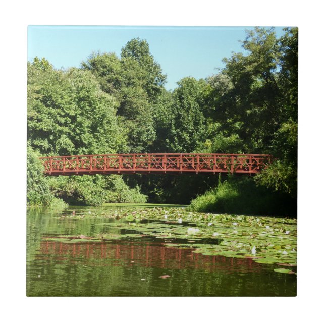 Bron över Centennial Lake i Ellicott City Kakelplatta (Framsidan)