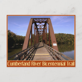 Bron över Cumberland River Bicentennial Trail Vykort