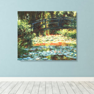 Bron över dammen med näckrosor av Claude Monet Canvastryck