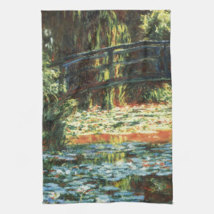 Bron över dammen med näckrosor av Claude Monet Kökshandduk