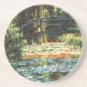 Bron över dammen med näckrosor av Claude Monet Underlägg Sandsten