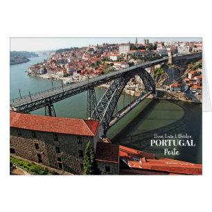 Bron över Douro River, Porto, Portugal Hälsningskort