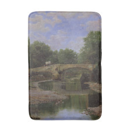 Bron över en flod (av Santiago Rusiñol) Badrumsmatta
