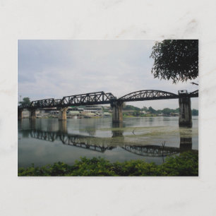 Bron över floden Kwai, Kanchanaburi, Thailand Vykort