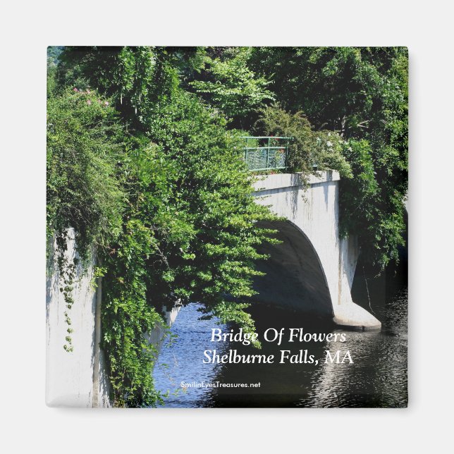 Bron över Flowers Shelburne Falls MORSA Magnet (Framsidan)