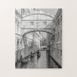 Bron över fotografi av Italien Sighs Venedig Pussel