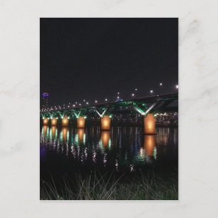 Bron över Han River i natt Vykort