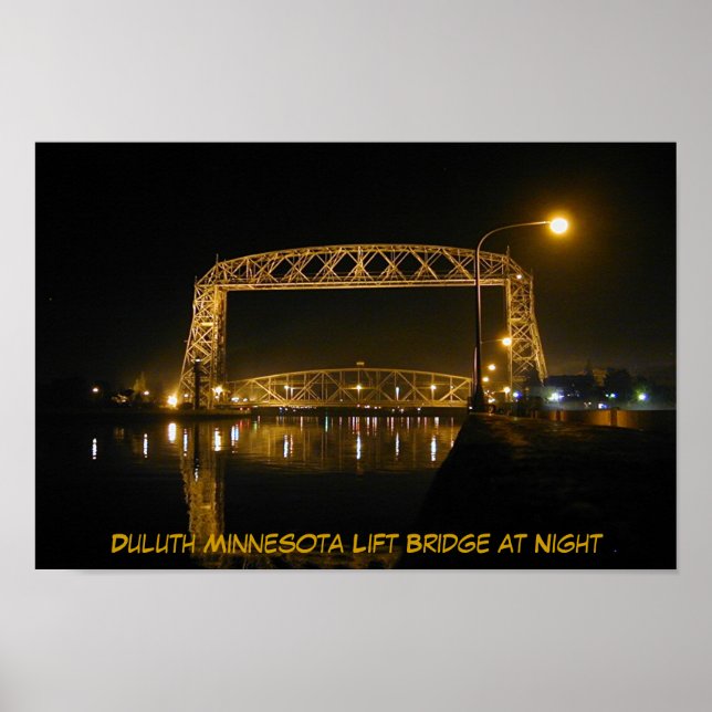 Bron över Hiss i Historisk Duluth Minnesota Poster (Framsidan)