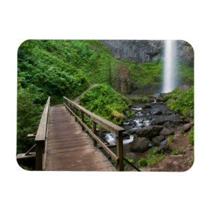 Bron över Latourell Falls, Columbia River Gorge, Magnet