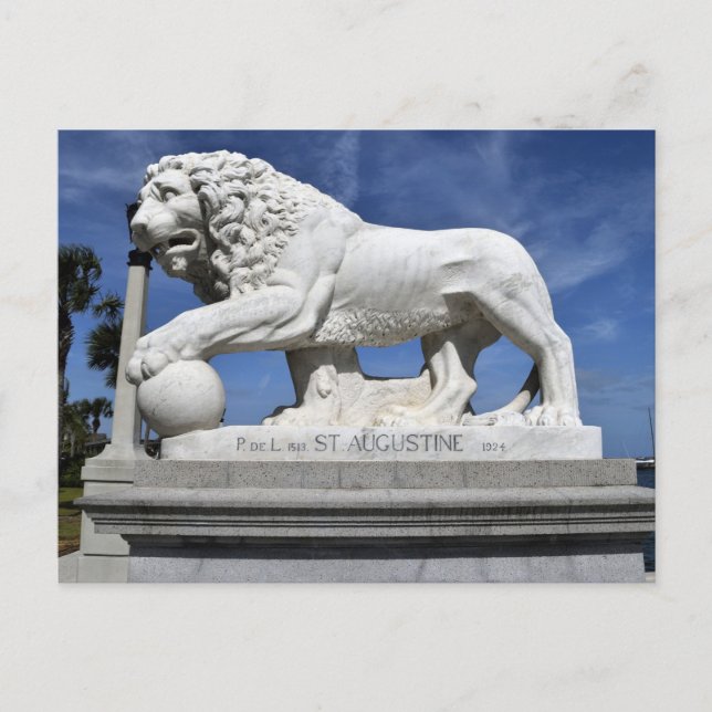Bron över Lejon, St Augustine, FL Vykort (Framsida)