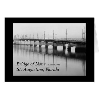 Bron över Lejon St. Augustine, Florida OBS Kort