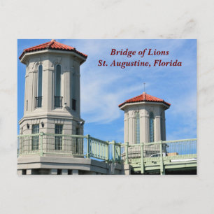 Bron över Lejon St. Augustine, Florida Vykort