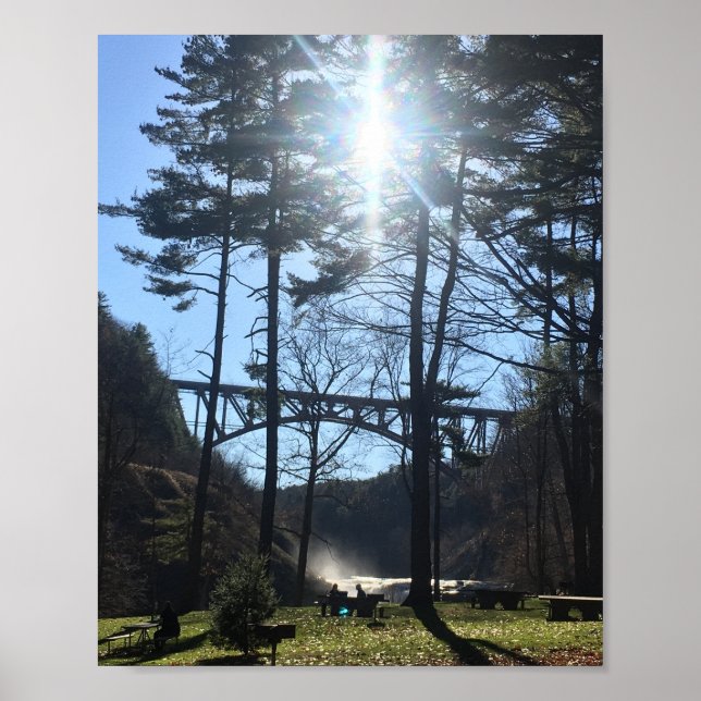 Bron över Letchworth State Park Poster (Framsidan)