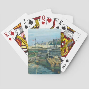Bron över Louis Philippe, 1875 (olja på arbetsyta) Spel Kort