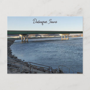 Bron över Mississippi i Dubuque Iowa Vykort
