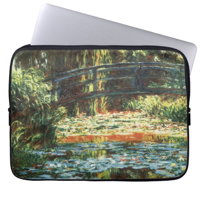 Bron över näckrosdammen av Claude Monet Laptop Fodral (Framsidan)