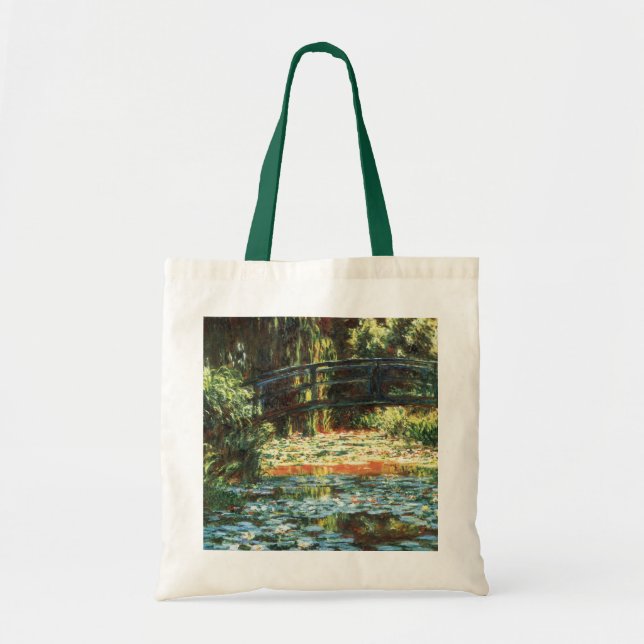 Bron över näckrosdammen av Claude Monet Tygkasse (Framsidan)
